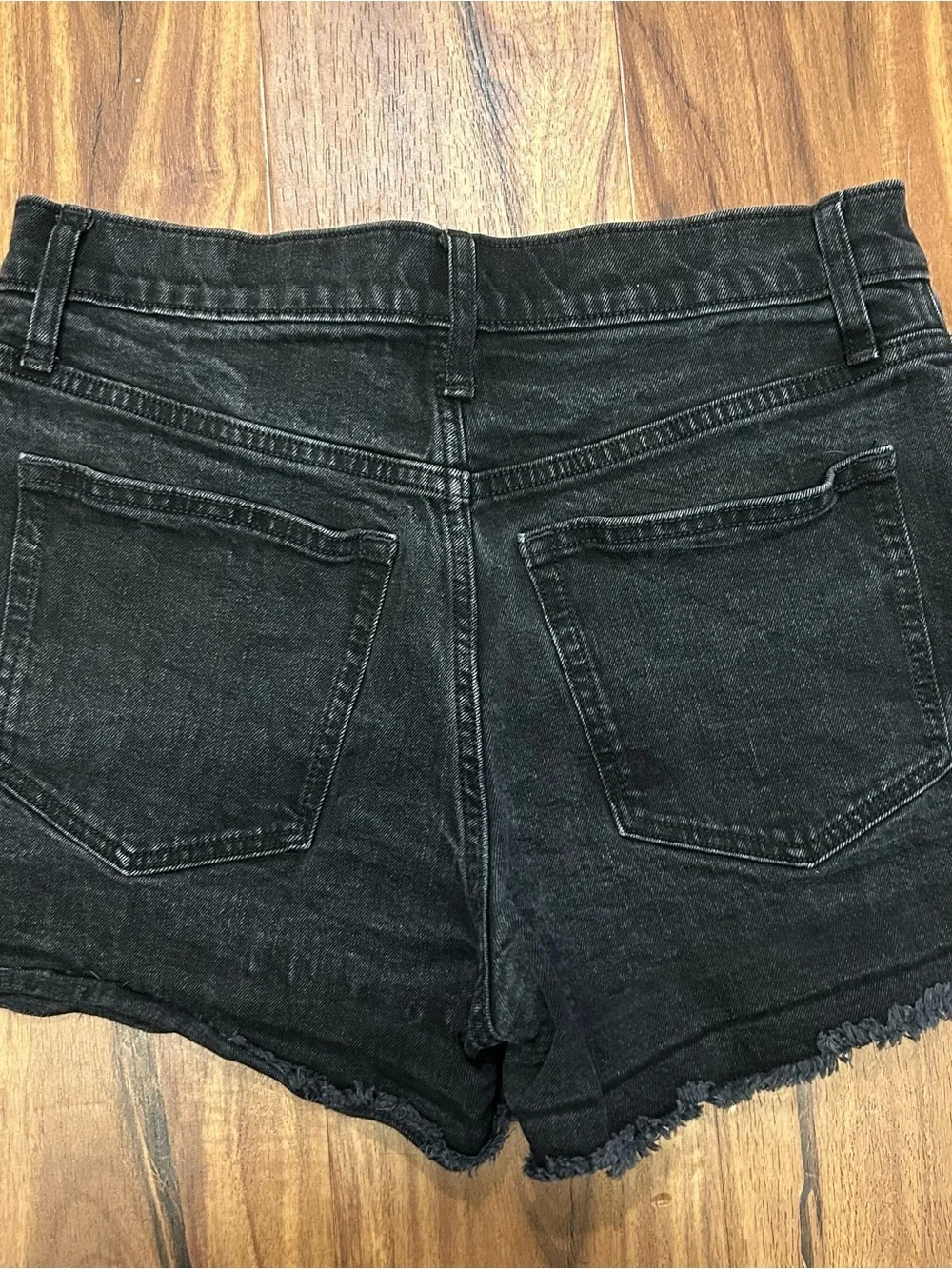 Black High-Rise Button-Front Denim Shorts J.Crew 27